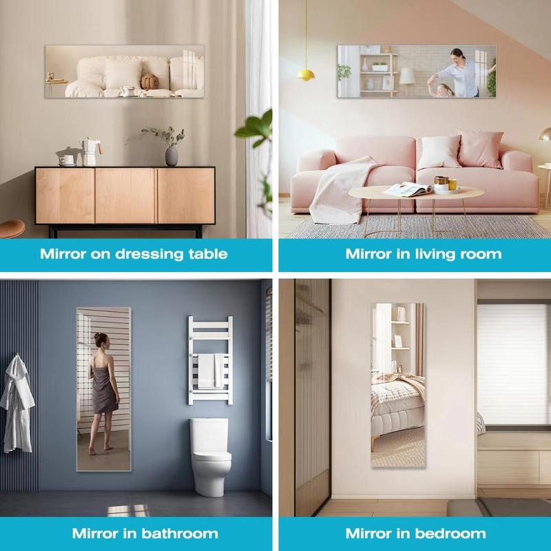 Full Length Mirror,Acrylic Soft Mirror,High Definition Soft Mirror, A Seamless Full-Length Mirror, Suitable for Your Home Porch,Living Room, Bedroom, Home Gym (Lagre 47.25