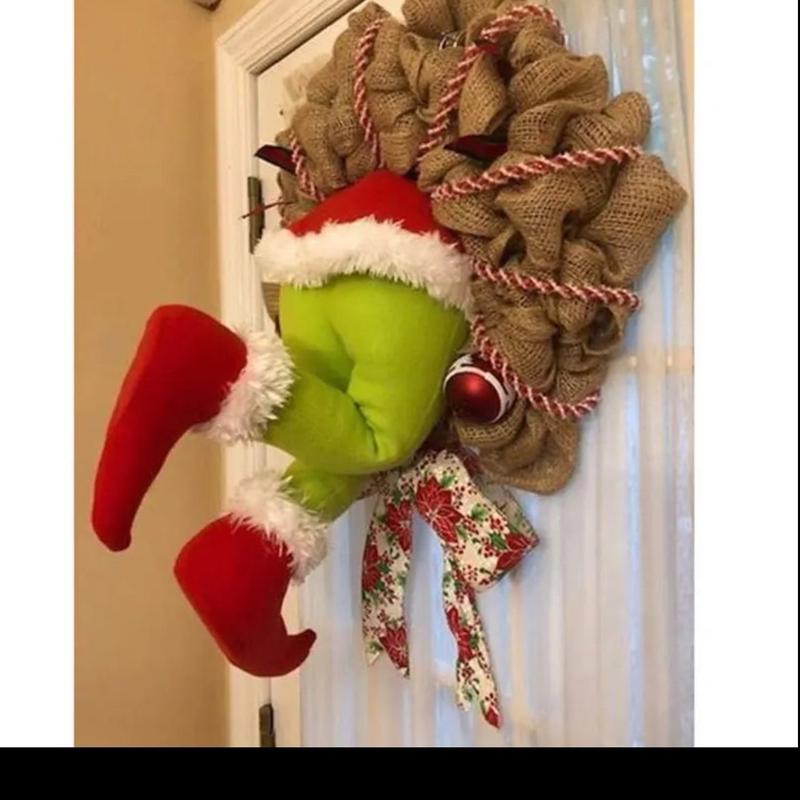 Grinch Stole Christmas Wreath - Festive Home Decorations