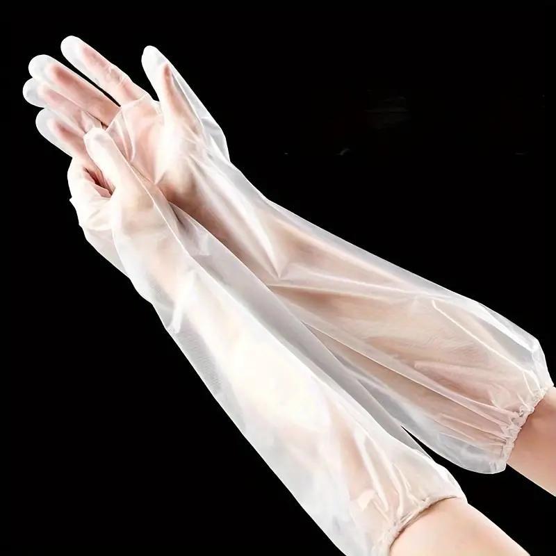 Disposable Cleaning Gloves (20pcs), Waterproof & Oil-proof Gloves, Durable Comfortable Plastic Gloves, Multipurpose Dish Washing & Gardening Gloves