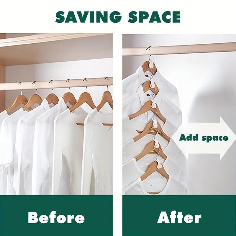 100PCS Clothes Hanger Connector Hooks,Magic HangerHooks,  Hangers Organizer Smart Closet Space Saver Pack for Closet Space Savers and Organizer Closets