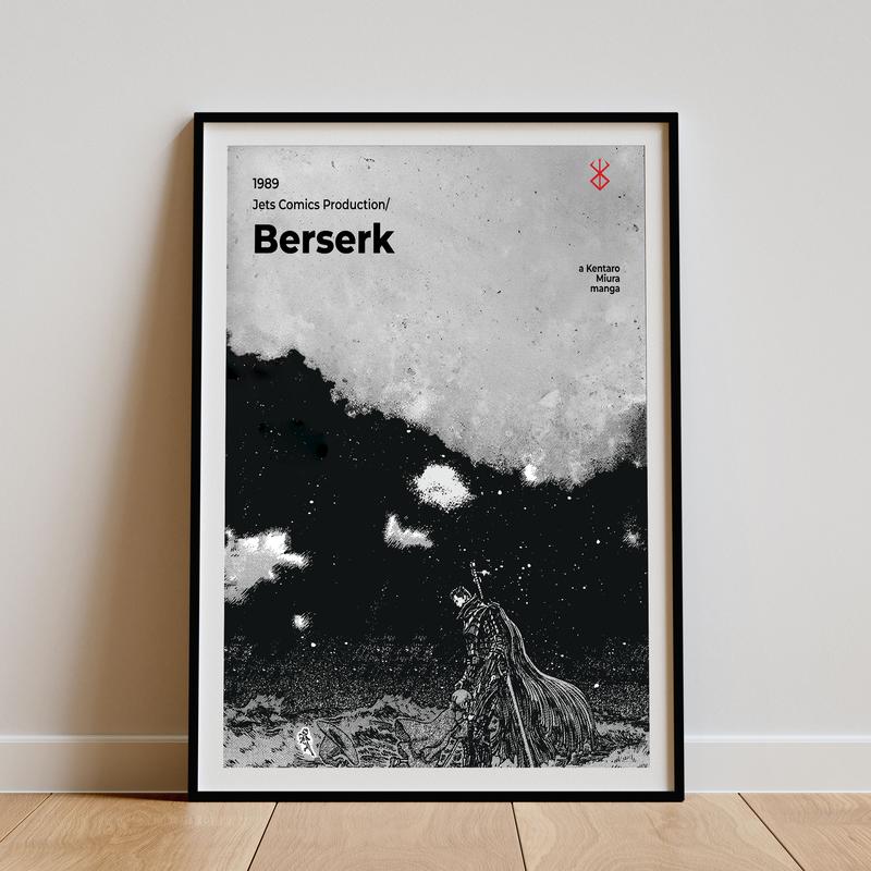 Berserk Guts Print Anime Manga Art Poster Decor Home  Anime Manga Art Print, Poster Decor Home Artistic Photo