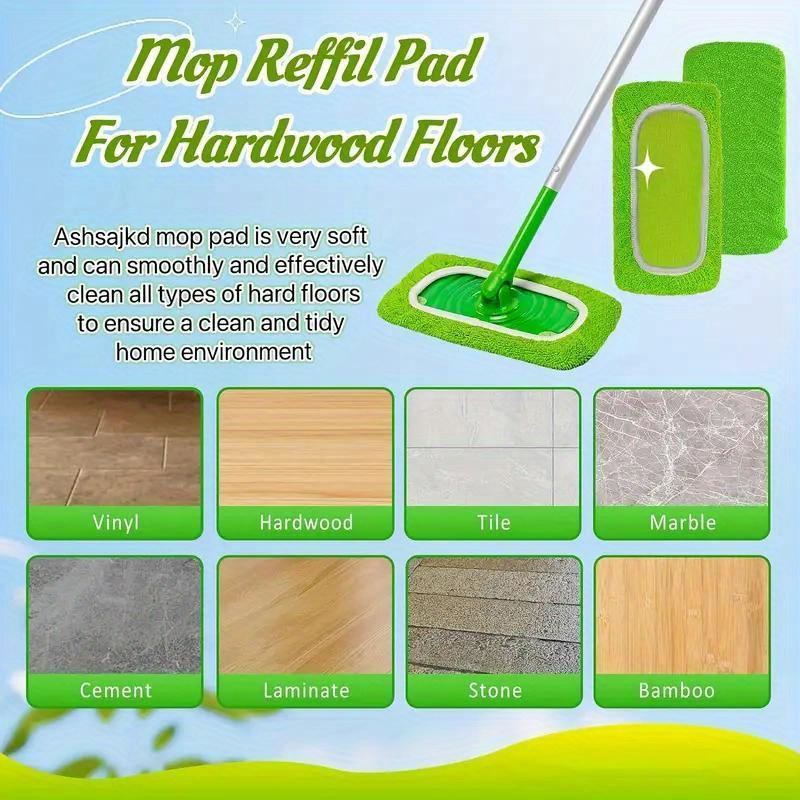 4 Pieces of High-performance Mop Pads - Reusable, Easy To Remove Dust, Dry Wet Separation, Strong Water Absorption, Durable Flat Mop Cloth Pads