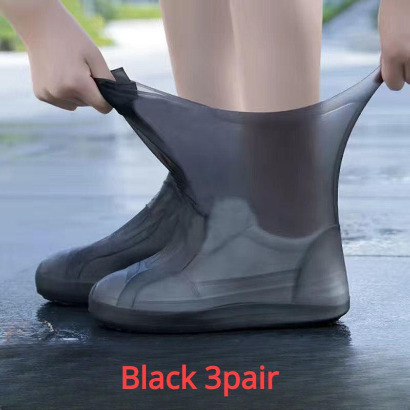 5 Pairs of Waterproof Outdoor Latex Rain Boots Shoe Covers - Reusable, Durable, and Multi-Colored for Rainy Days - Perfect for Outdoor Activities and Gardening