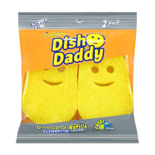 Dish Daddy Dishwand Refill, 2 Count Sponge Refill - Household Cleaning Supplies