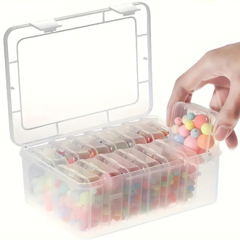 Clear Storage Box, 1 Count 20 30 Grids Small Items Storage Box, Multifunctional Handicraft Organizer, Suitable for Hair Accessories Jewelry Necklaces Rings