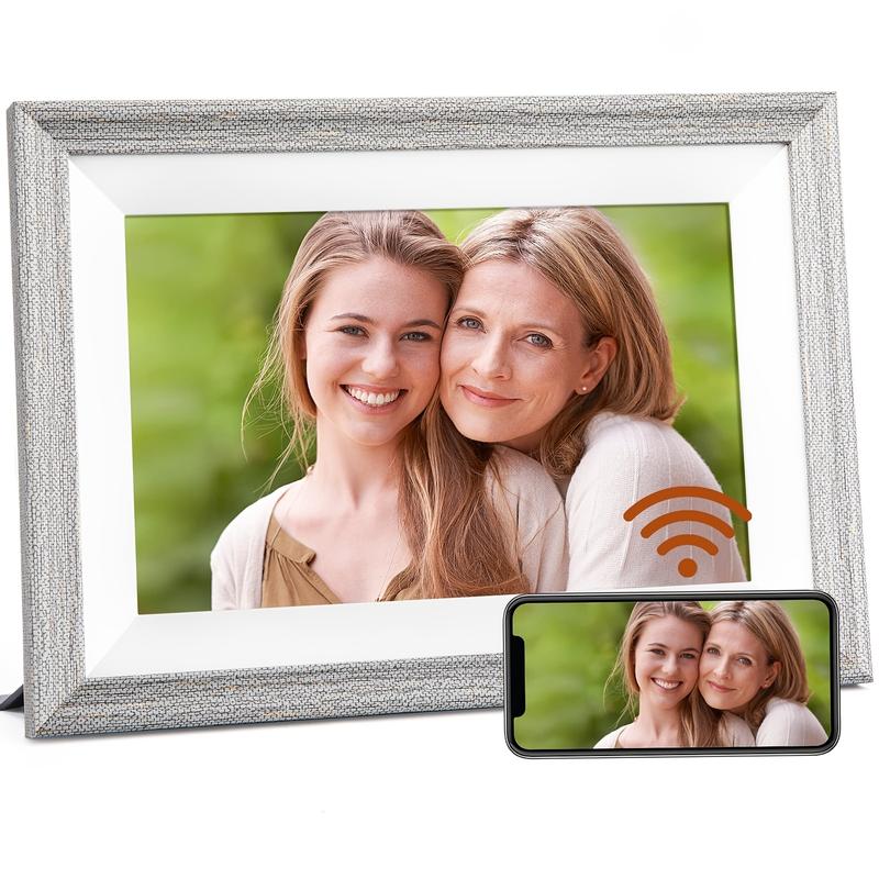 10.1 inch Smart WiFi Digital Photo Frame 1280x800 IPS LCD Touch Screen, Auto Rotation, Mobile Phone APP To Transfer Photos And Videos Cloud Photo Frame Super Large Capacity 16GB, Support TF Card Expansion Up To 32G