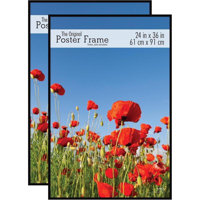 Original Poster Frame 24x36 Black Lightweight Vertical & Horizontal Wall Hanging Large Picture Frame for Posters, Art Prints & Gallery Wall (2-Pack)