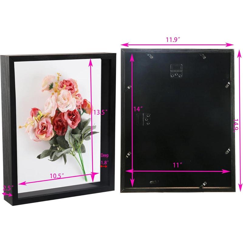 11x14 Shadow Box Frame Black Memory Box 11x14 Picture Frame Black Display Case 11x14 Large Shadow Box Frame,11x14,Black,1 Pack