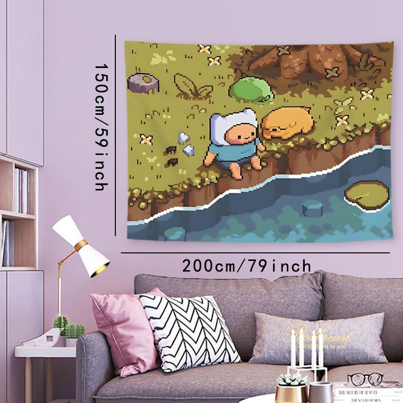 Cartoon Pattern Tapestry, 1 Count Funny Animation Tapestry, Aesthetic Wall Hanging Decor, Wall Art for Home Bedroom Office Decor, Home Decor