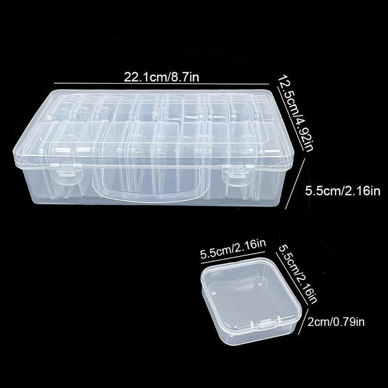 Clear Storage Box, 1 Count 20 30 Grids Small Items Storage Box, Multifunctional Handicraft Organizer, Suitable for Hair Accessories Jewelry Necklaces Rings