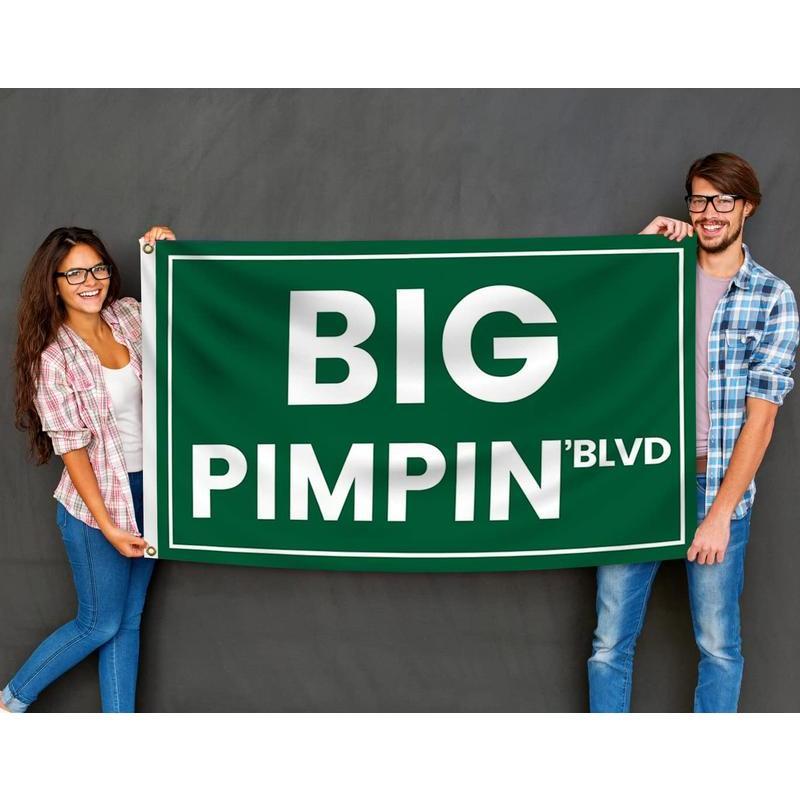 Big Pimpin‘blvd Funny Quote 3x5 Feet Flag Banner