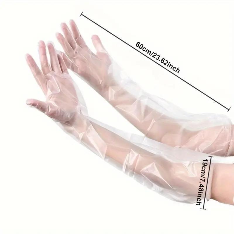 Disposable Cleaning Gloves (20pcs), Waterproof & Oil-proof Gloves, Durable Comfortable Plastic Gloves, Multipurpose Dish Washing & Gardening Gloves