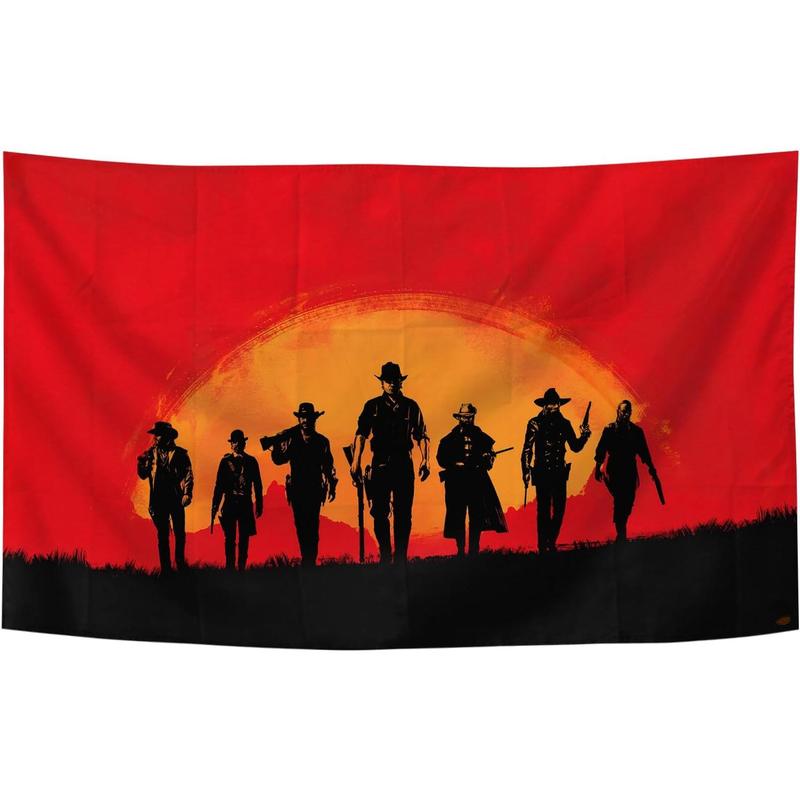 Game Tapestry Red Dead 2 Merch Poster Redemption Pop Art Home Decoration 60x40in Banner for College Dorm Room Decor,Outdoor,Gift, Parties