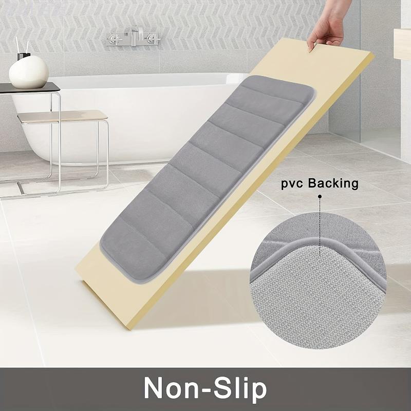 3pcs Extended Memory Foam Bathmat Set, Non-Slip, U-Shape Design, Cozy Bathroom Decor Rug Rectangle