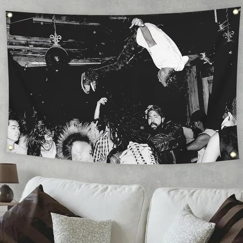 Carti Art Music Die Lit 3x5ft  Banner Hip Hop Rapper Poster Tapestry With4 Brass Grommets Durable Man Cave Wall Tapestry For College DormRoom Décor Decor Lightweight Hanging Decoration