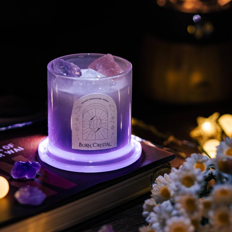 BurnCrystal - Healing Stones Crystal Candle - MOONLIT WHISPERS crystal candle Decor Ornaments voluspa  candle