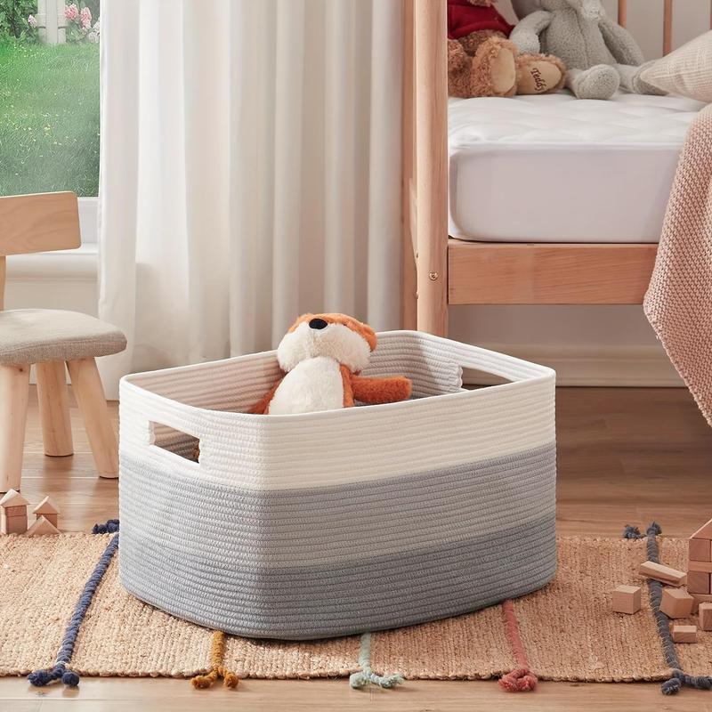 Laundry Basket, Large Capacity Clothes Storage Basket, Household Storage Organizer for Clothes, Bedding, Toys, Pillows, Underwear, Socks, Home Organizer for Bedroom, Laundry Room, Bathroom, Bedroom Accessories