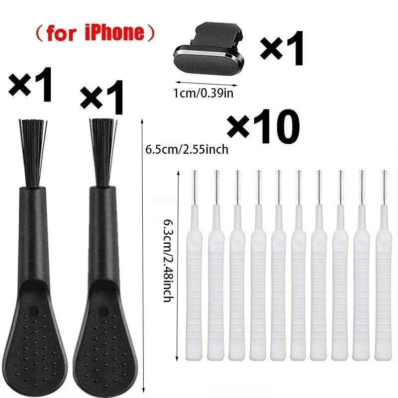 Cell Phone Charging Port Dust Plug & Cleaning Tool for Summer, Phone Port Dust Plug & Speaker Cleaning Brush for iPhone Smartphone Series, Cleaning Tool for Phone Port Earphone Electronics