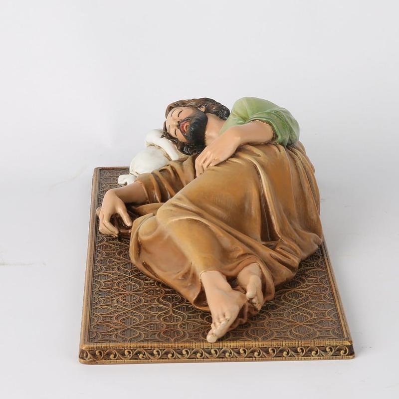 Catholic Sleeping St. Joseph Statue, Prayer Religious Figure, Patron Saint Statue, Catholic Gift for Dad, Devout Home Decor, 12