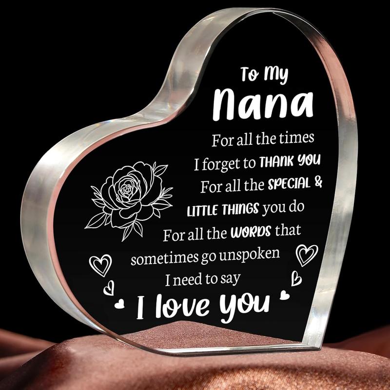 Gifts for Nana, Nana Christmas Gifts from Grandchildern, Heart Shaped  Keepsake, Mothers Day Gifts for Nana, Birthday Valentines Day Gifts for Nana Grandma