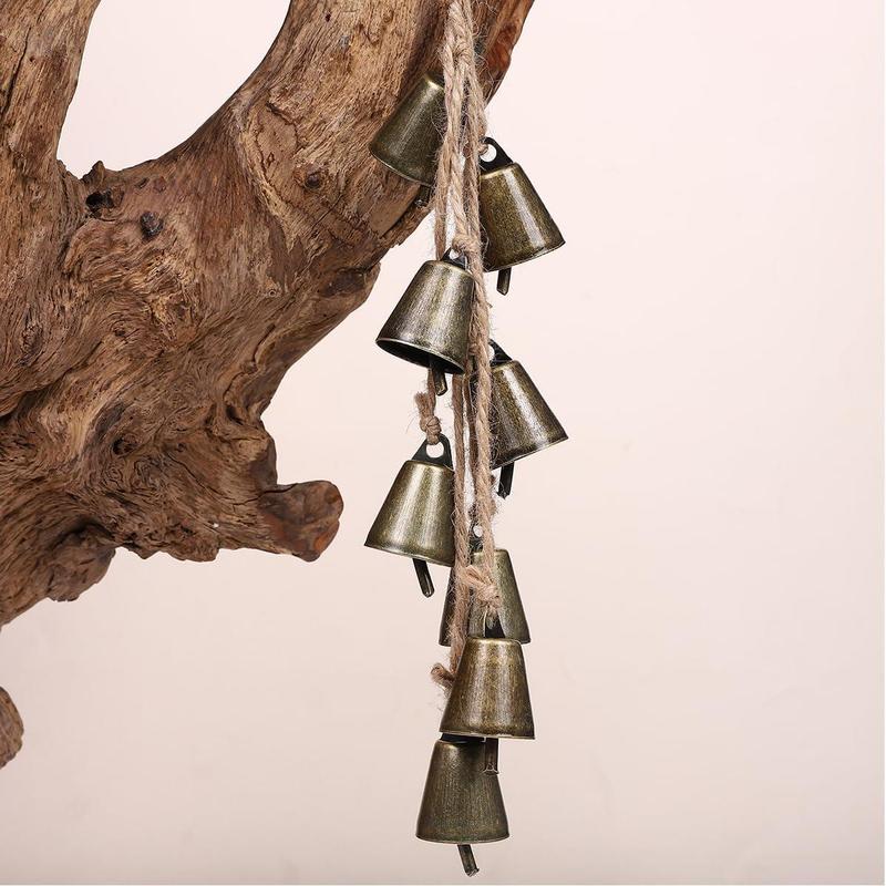 Witch Bell for Door Knob, 1 Count 2 Counts Handmade Witchcraft Door Hanging Bell, Rustic Witch Wind Chimes for Boho Home Room Decor