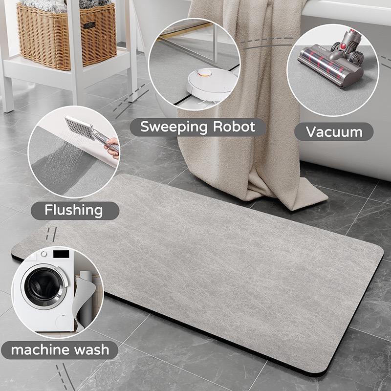 Bathroom Mat Set, 2 Counts set Non-slip Absorbent Bath Mat, Quick Drying Bathroom Mat, Kitchen Floor Mat, Bathroom Accessories