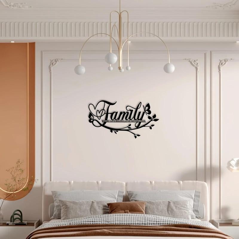 Letter & Branch Design Wall Art, 1 Count Wall Hanging Decor, Wall Decor for Home Living Room Bedroom