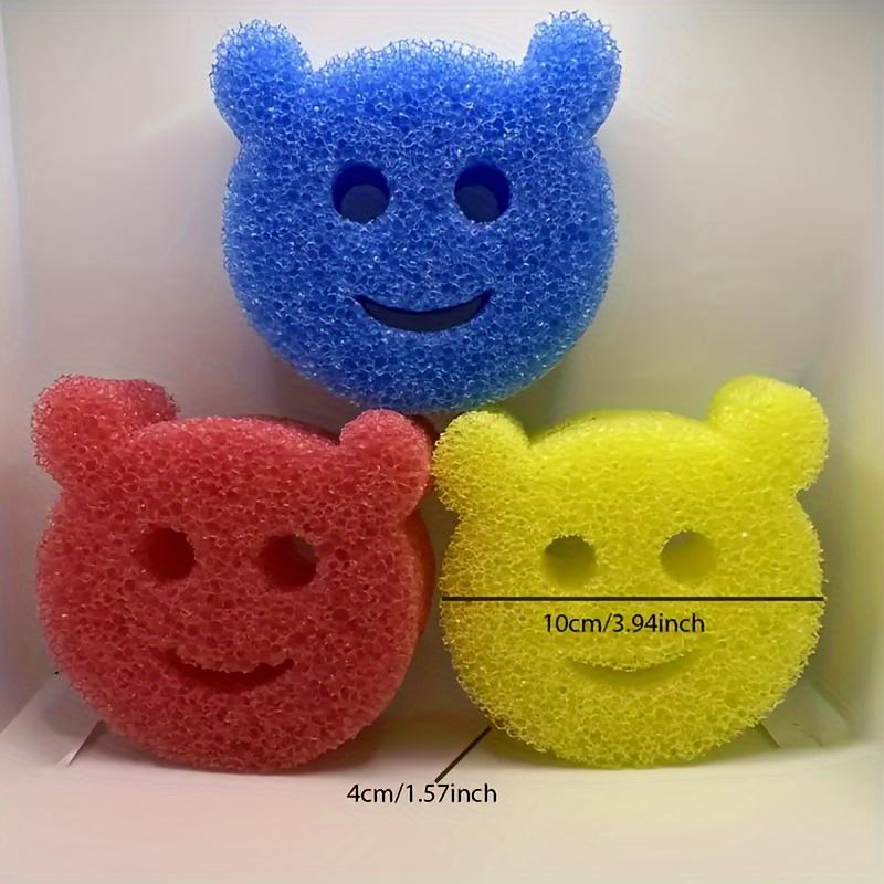 Bear shape warm cleaning sponge Kitchen sponge wipe