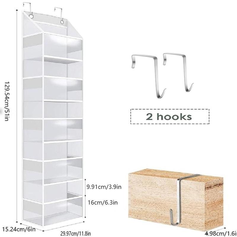 5-layers Hanging Storage Shelves, 1 Count Hanging Storage Bag, Dustproof Hanging Closet Organizer for Home Living Room Bedroom