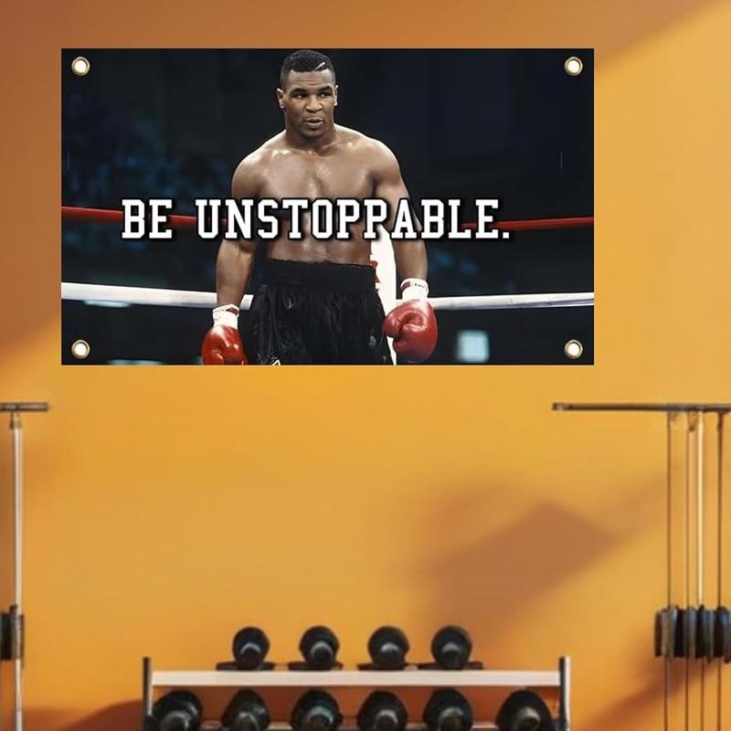 3'x5 ft Tyson Be Unstoppable Flag with Four Brass Grommets - Motivational Gym Banner - Inspire Your Workout with this Banner - Perfect Fitnes Wall...