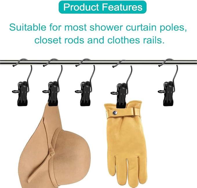 20 Pack Boot Hangers for Closet,Laundry Hooks with Clips,Clips for Hanging,Hangers with Clips,Hanging Clips Hook Clothes Pins for Laundry,Laundry Clips,Travel Clothes Pins,Hanging Clips for Jeans