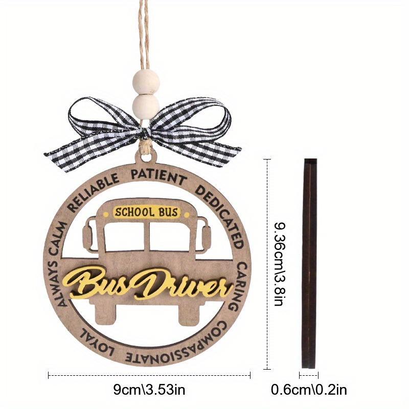 School Bus Design Driver Themed Ornament, 1 Count Unique Christmas Pendant, Bus Driver Appreciation Gifts for Men Women