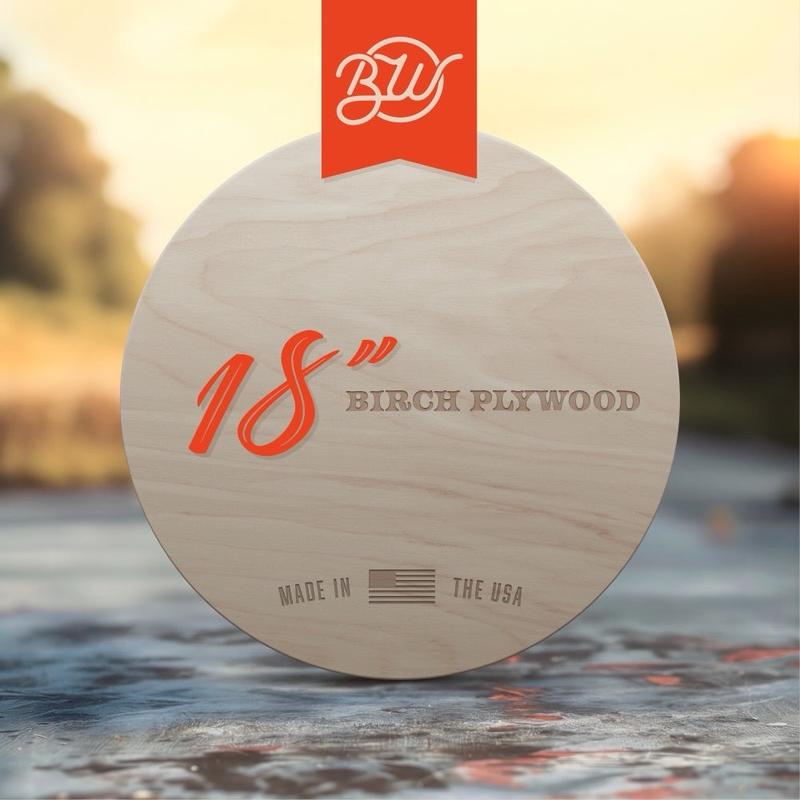 10 PACK of 18INCH BIRCH PLYWOOD ROUNDS