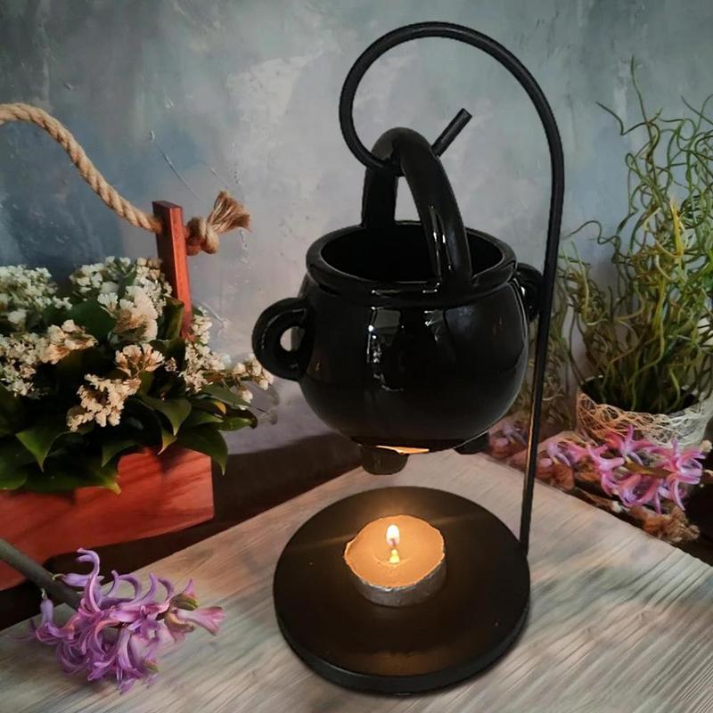 Cauldron Design Candle Holder, 1 Count Hanging Candle Burner, Tea Light Candle Holder, Oil Burner, Home Decor for Yoga Room Meditation