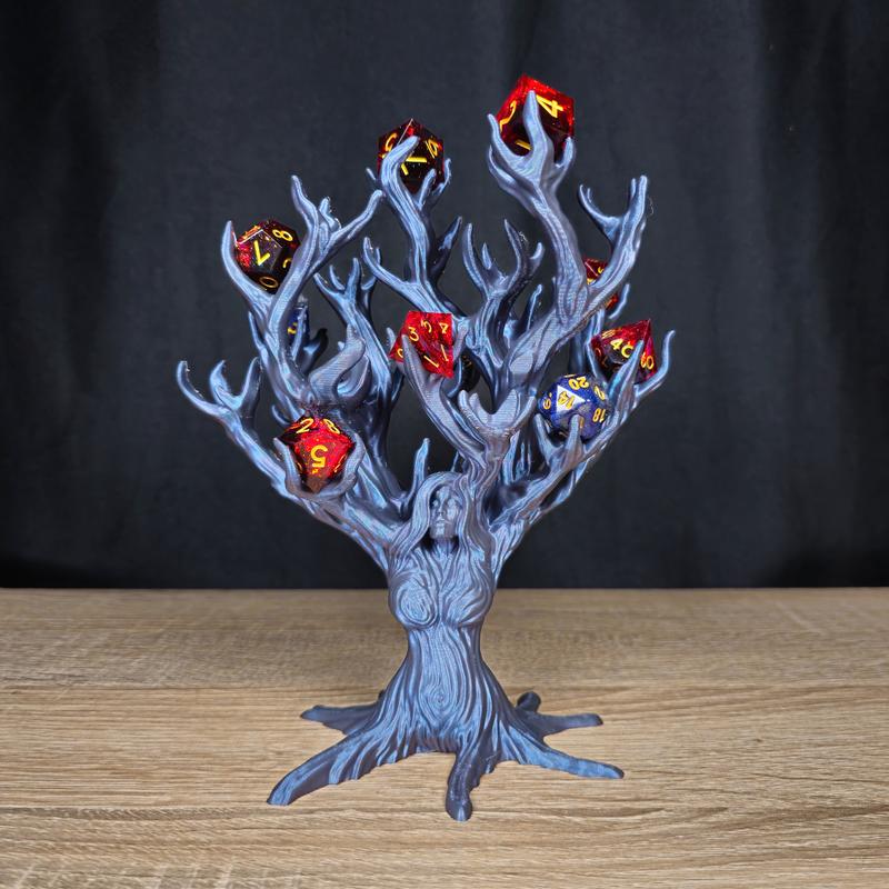 Dice Holder Tree Goddess - Dice Tray Decorative Rack Display Organiser for Tabletop RPG, DND