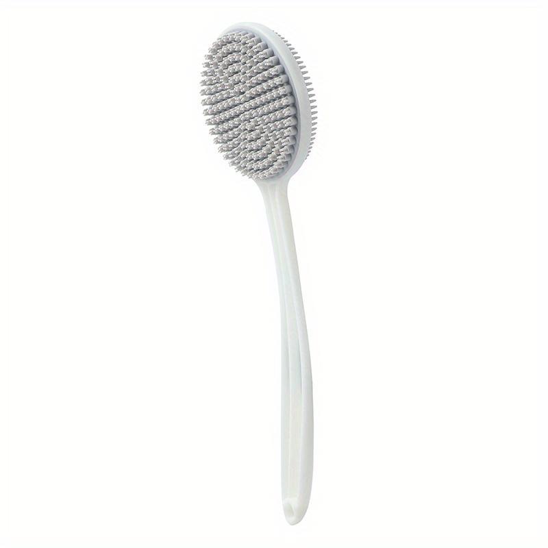 Shower Back Scrubber, 1 Count Double Sided Silicone Shower Back Scrubber with Brush, Shower Skincare Exfoliating Brush, Shower Cleaning Brush