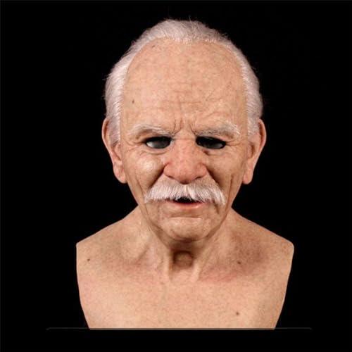 Realistic Halloween Mask for Adults – Funny Latex Old Man & Old Lady Masks for Pranks, Cosplay Costumes, and Parties