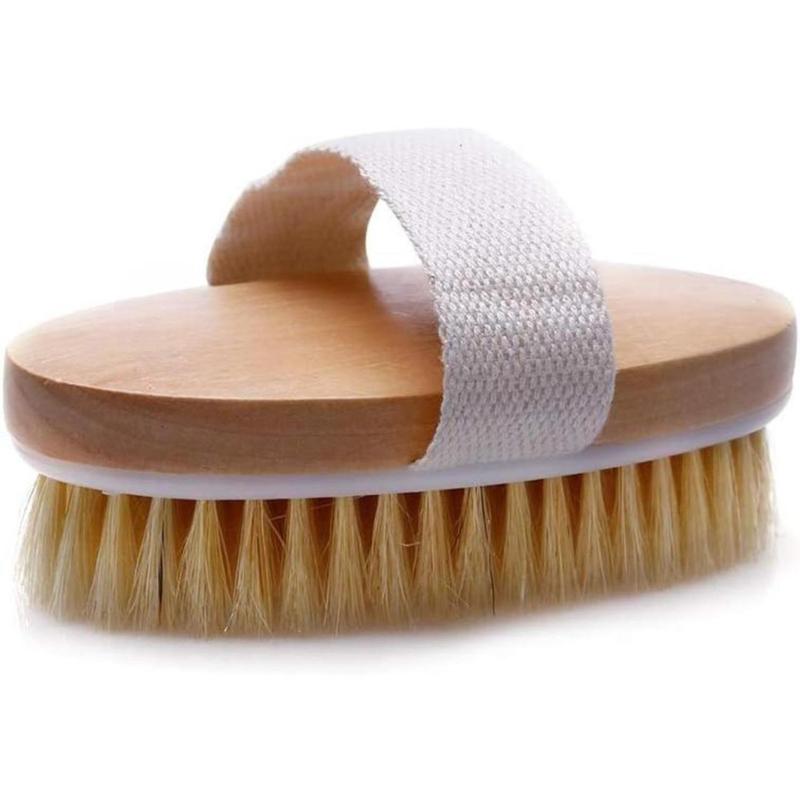 Dry Brushing Body Brush Exfoliating Brush Natural Bristle Bath Brush for Remove Dead Skin Toxins Cellulite,Treatment,Improves Lymphatic Functions,Exfoliates,Stimulates Blood Circulation(Creative Life Pavilion) Accessories