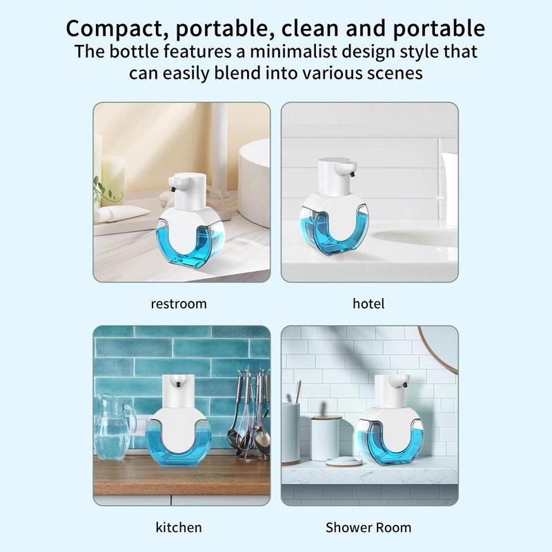 Automatic Foam Soap Dispenser, 1 Count 4-level Adjustable Touchless Soap Dispenser, Rechargeable Sensor Soap Dispenser for Bathroom Kitchen