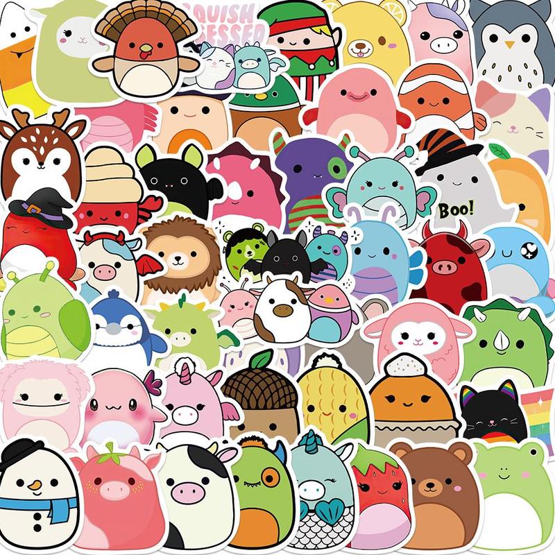 Cute Cartoon Pattern Sticker, 52pcs set Colorful Sticker, Decorative Sticker for Diary & Notebook, Gift for 6 Years Old Above