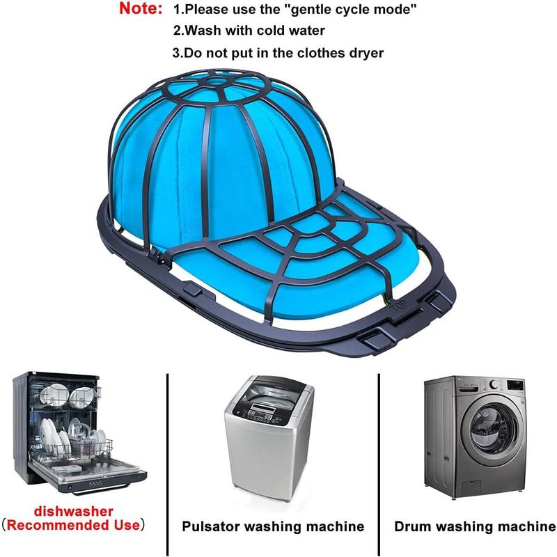 Baseball Caps Washer for Washing Machine or Dishwasher, Hat Washer Frame Washing Cage, Hat Shapers Cleaning Protector Racks, 1Sizes Fit for Adult and Child's Cap