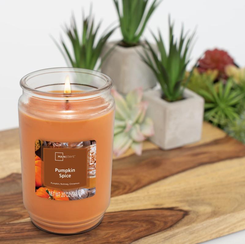 Mainstays Pumpkin Spice Scented Single Wick Candle, 20 oz.