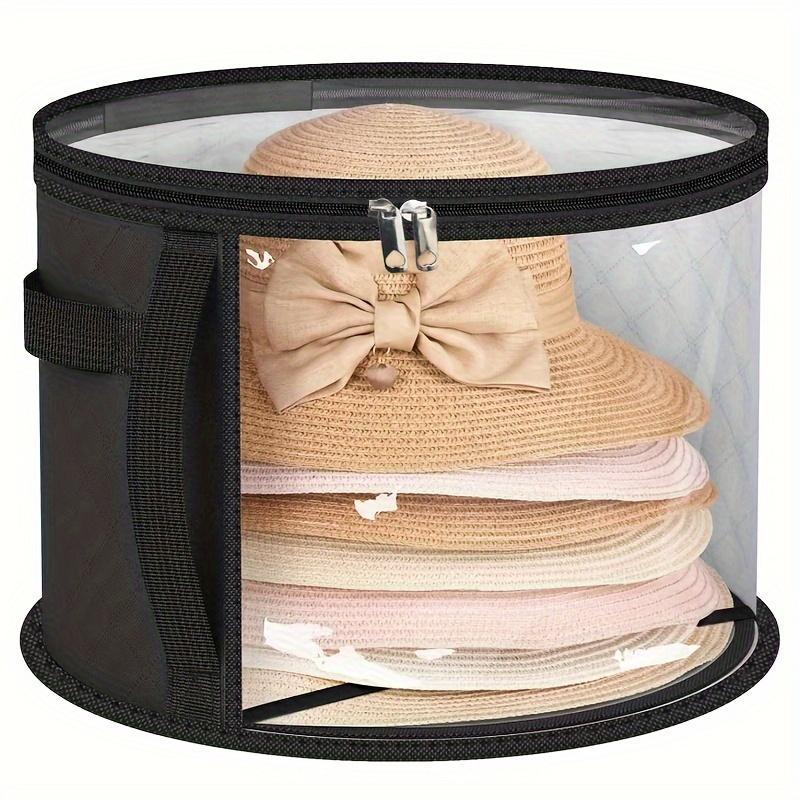 Hat Storage Bag, 1 Count Portable Hat Storage Box, Suitable for All Large Size Hats, Multifunctional Home Organizers for Toys, Clothes, Bags, Blankets