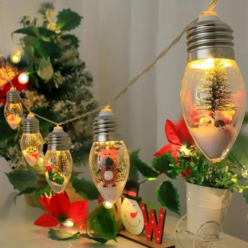 Christmas Cone Shaped String Light, Battery Operated LED Garland, Durable Plastic Indoor Party Games & Activities for Ages 14+