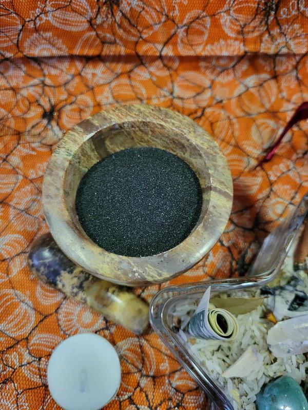 Spell Kit - Money Bowl, for Abundance & Prosperity | DIY Witchcraft Supplies with Herbs, Oil, Salt, Candle, Stone and Spell