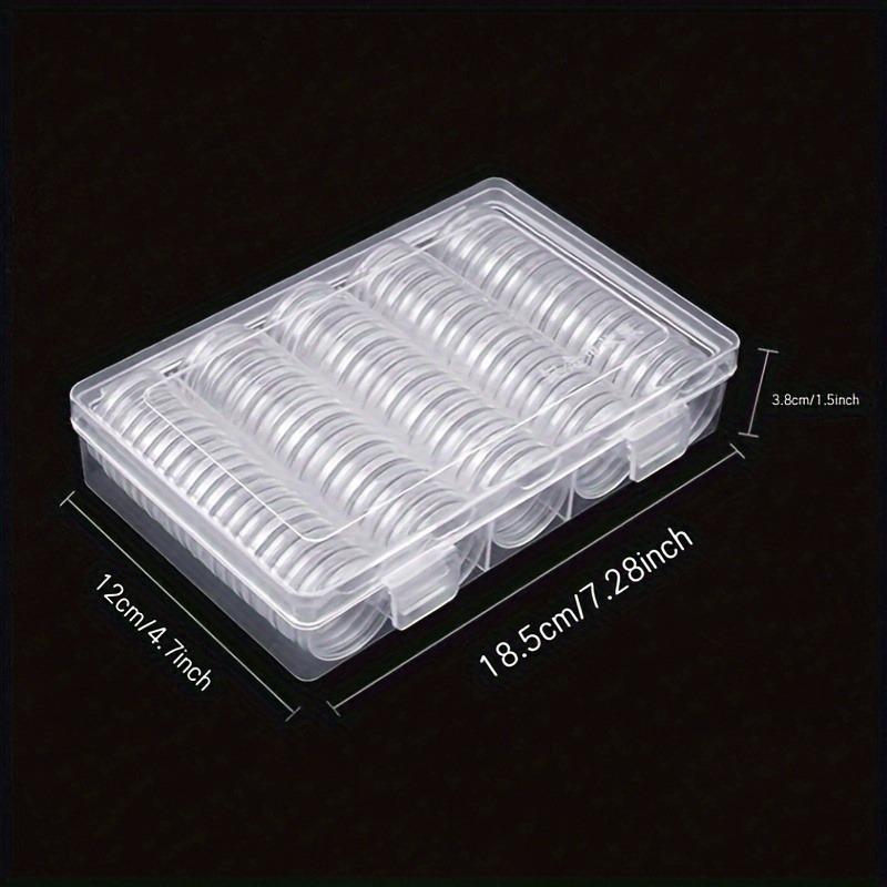 Coin Storage Box, 100pcs set Adjustable Coin Protection Case with Storage Box, Commemorative Coin Collection Box for Indoor & Outdoor