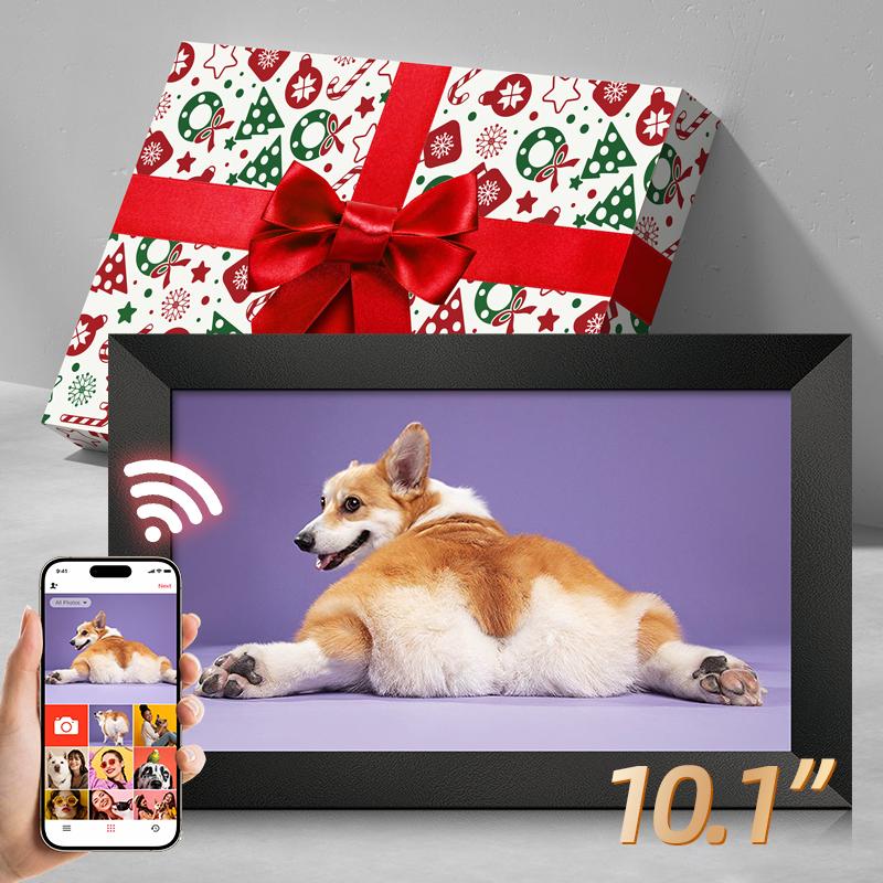 Ekoio Christmas gift box,Gift idea,10.1 Inch WiFi Digital Picture Frame with 1280 * 800P IPS Touch Screen HD Disply,Built-in 32GB Storage,Video Clips and Slide Show,Send Photos Instantly from Anywhere with via Free APP…