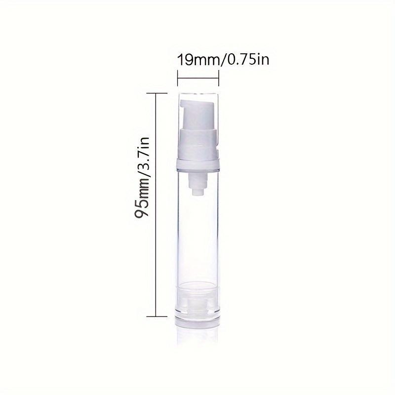 Empty Airless Pump Bottle, 5 Counts Clear Travel Pack Cosmetic Container for Foundation, Cosmetics, Gel, Essence, Lotion, Moisturizing Cream, Refillable Portable Bottle for Indoor & Outdoor