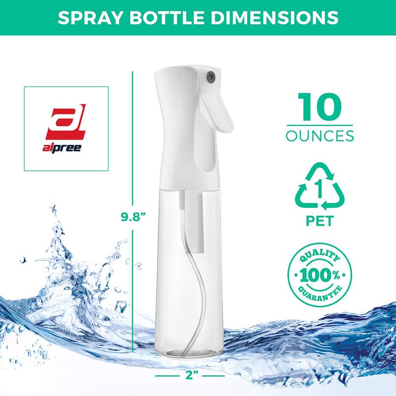 Continuous Spray Bottle with UltraFine Mist -Versatile Water Sprayer forHair, Home Cleaning, Salons, Plants,Aromatherapy, and More - Hair SprayBottle (Clear -7.040z 200ml)-B11