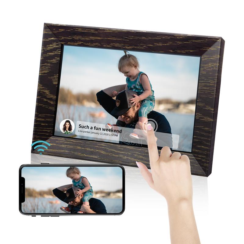 Digital Picture Frame 8 Inch Digital Photo Frame WiFi, 1280x800 IPS HD Touch Screen Smart Frame, 16GB Storage, Auto-Rotate, Wall Mountable, Share Photos Videos Instantly via Uhale App from Anywhere